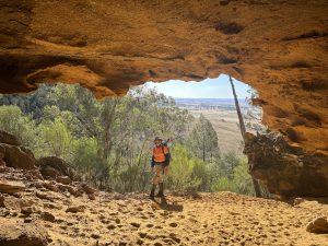 Ecologist Gavin Thomas in the field conducting bird and bat studies